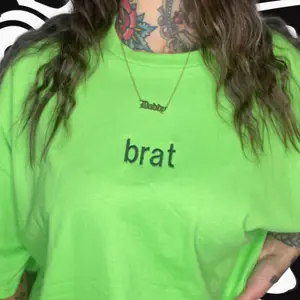 Brat (or custom text)  Embroidered Unisex T-shirt