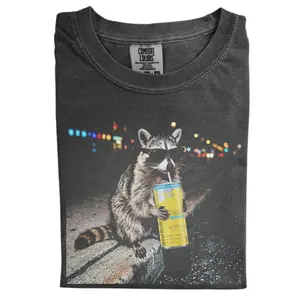Vintage Raccoon Energy Drink Graphic Tee, Funny Trash Panda Vintage T-Shirt, Retro Animal Meme Shirt, Cool Raccoon Streetwear Tee, Cute Wildlife Vintage Tee, Gift for Men, Gift for Women