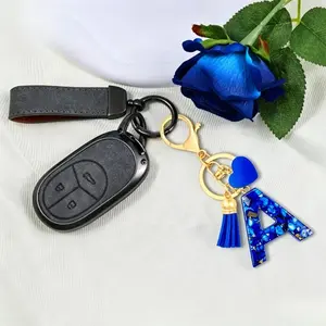 Joytutus Women's Initial Heart Resin Alphabet Letter Keychain - Car Interior Decoration Accessory, Keychain for Car Keys, Bags, Backpacks outdoorfun