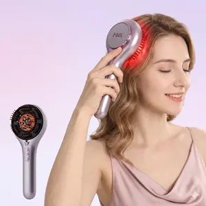 4-in-1 Scalp Wellness Comb - Red Light & Microcurrent Massage, Serum Infusion Scrubber, Waterproof for Wet/Dry Use, Ideal Self-Care Gift for Beauty & Personal Care Enthusiasts