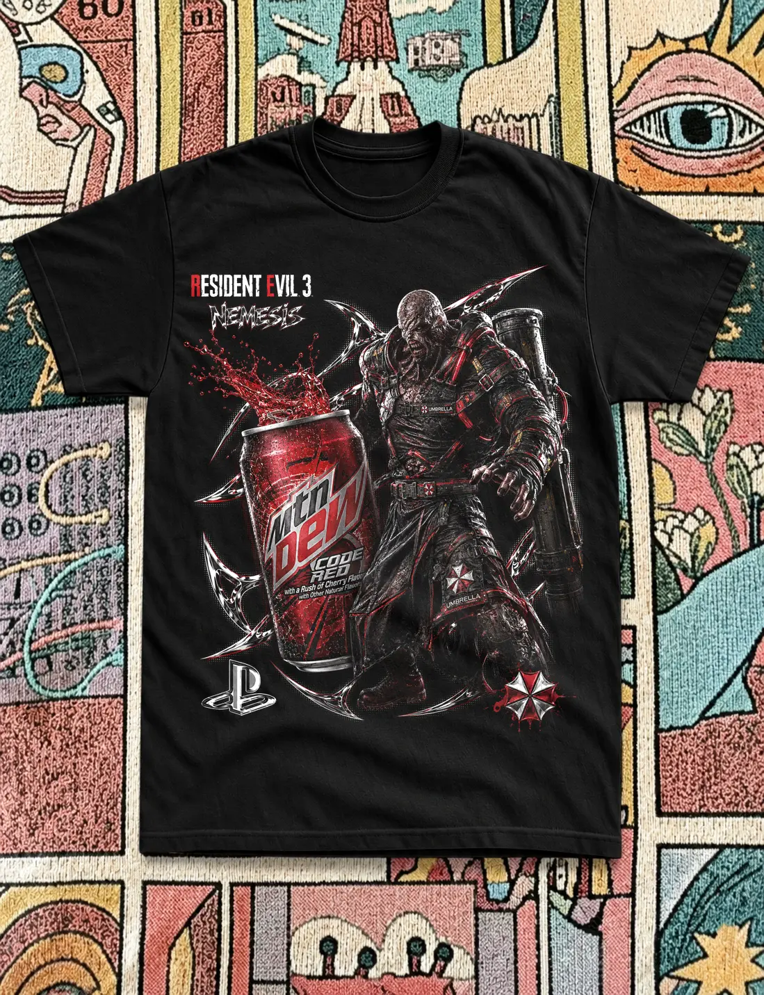Resident Evil 3 Nemesis Graphic T-Shirt, Horror Game Tee, Survival Horror Shirt, Retro Gaming Graphic Tee, Y2K Streetwear Unisex Gift
