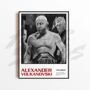 Alexander Volkanovski Art Print, Mixed Martial Arts Wall Decor, Home Gym Decoration, Sports Gift, UFC Fighter Poster, MMA Art