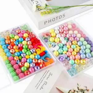Beads & Bead Accessories, 120pcs/box Beads & Bead Accessories, DIY Handmade Bead Pen, Keychain Pendant, Bag Pendant, Car Decoration Accessories, DIY Crafts, Diy Mix Beads