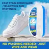 White Shoe Paste Cleaning Kit - Rubber & Leather Sneaker Stain Remover Cream - Waterless No-Rinse Formula with Sponge for Footwear Care & Home Use