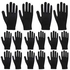 8 Pairs Black Gloves Men Pallbearer Funeral Masonic Parade Mittens Dress Nylon Uniform Cosplay Costume White Gloves for Formal Tuxedo Guard Party Supplies - Home Improvement.