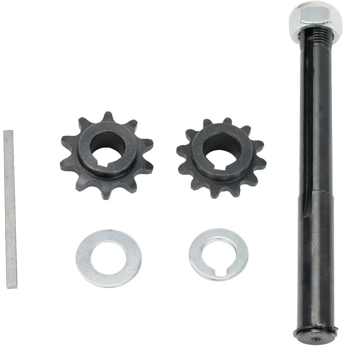 TAV 2 Type Go Kart Torque Converter Kit with Jackshaft, Key, Nut, and #40/41 & #35 Gears for Mini-Bike