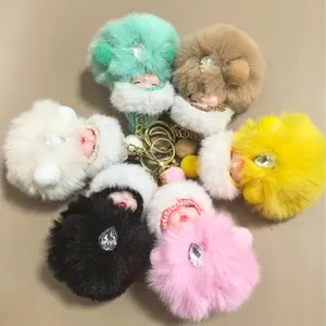 Diamond Sleeping Baby Keychain - Durable Material, Charm Design, Perfect for Parents & Grandparents, Everyday Use, Delightful Accessory, Valentine's Day Lover's Gift