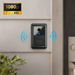 Doorbell Camera Wireless,1080P Video Doorbell with Chime,Wireless Smart Doorbell,2-Way Audio,Voice Change,Night Vision,Instant Alert,Human Detection,Cloud Storage,Battery Powered,2.4G WiFi,Indoor Outdoor Camera,Cameras for Home Security