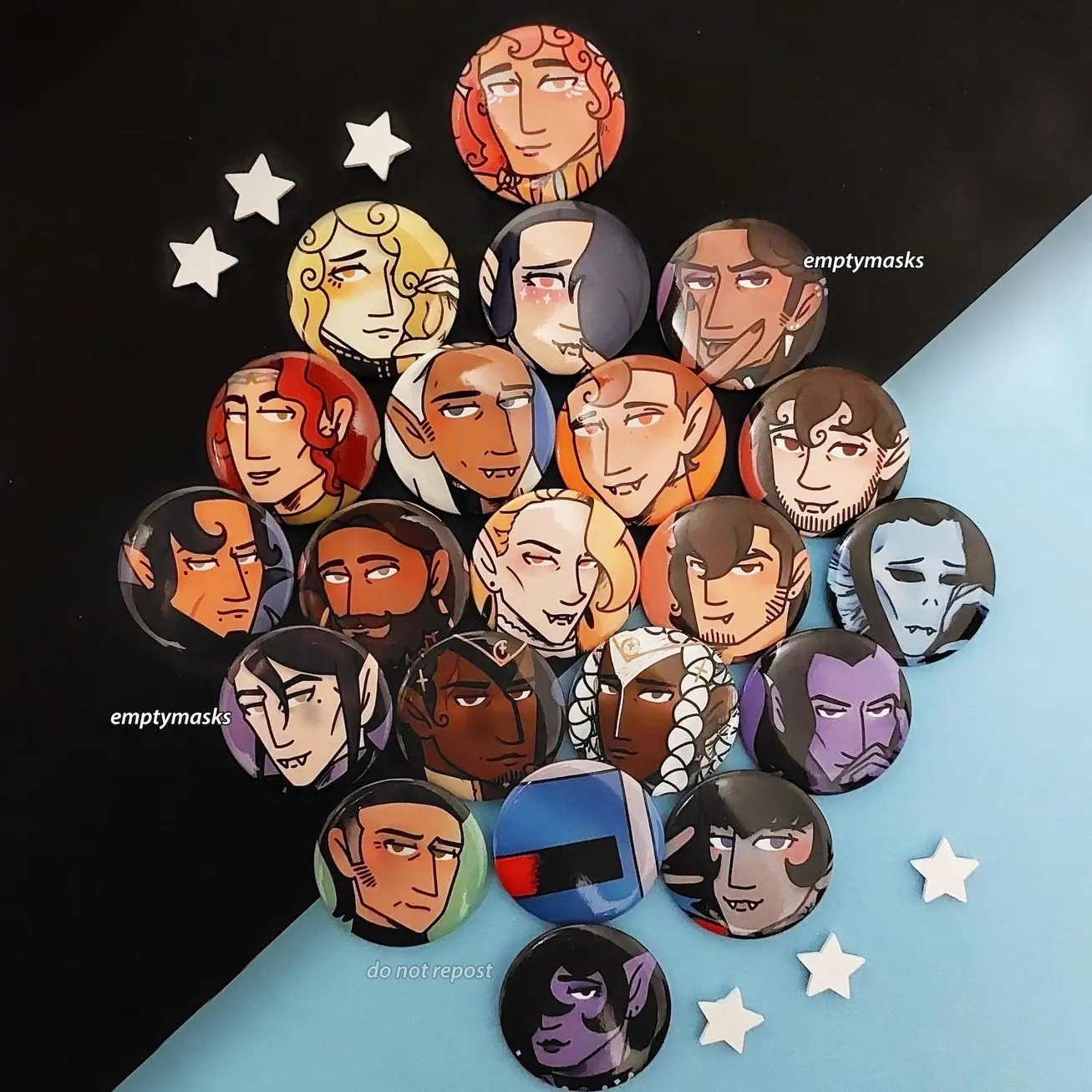 21 ops dervampireprince Pin Buttons - Youtube Audio Roleplay Original Characters