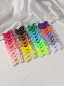 20pcs Mini Bow Hair Clips, Butterfly Shape, Full Coverage Edges, Fun Vibrant Colorful Accessories, Ideal for Girls Daily Wear & Holiday Gifts