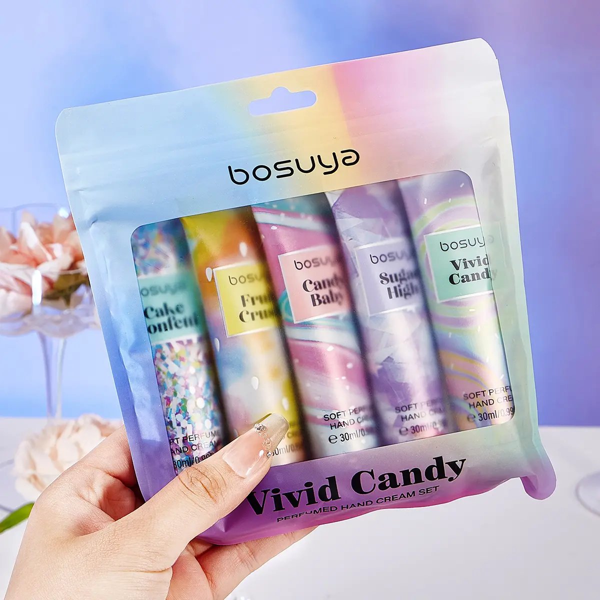 Careso 5-Pack Hand Cream Gift Pack (5 tubes), Fruity Scented White