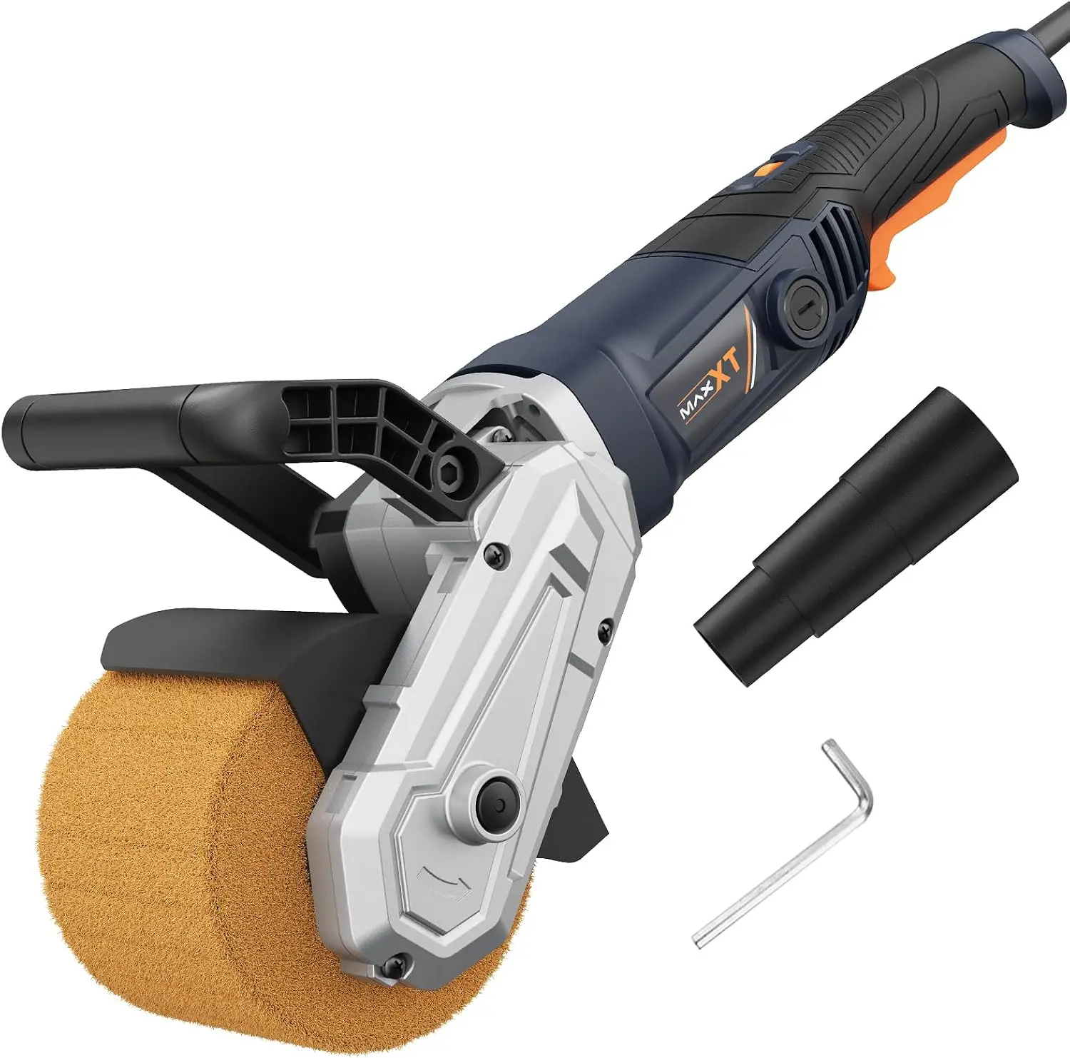 MAXXT 1300W Surface Conditioning Tool, 6 Fixed Speed 900-3700 RPM Handheld Burnishing Tool & sander, Electric Polishing Machine with Power Polishers & Buffers for Metal & Wood (1 Wheel Included)