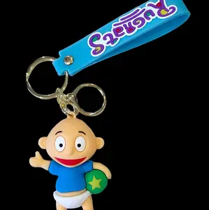 Rugrats Tommy 3D Silicone Keychain with wristlet