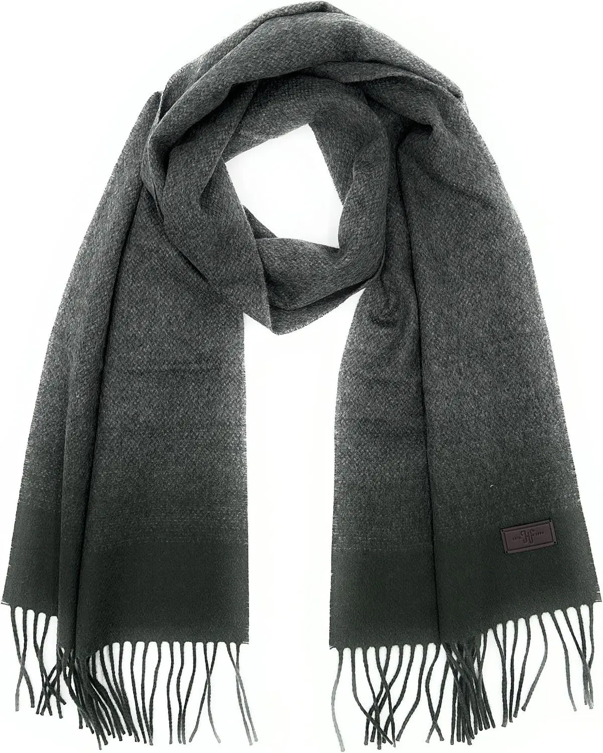 Patterned 100% Cashmere Scarf for Men Ultra-Soft Men's Winter Scarves 66-Inches x 12-Inches