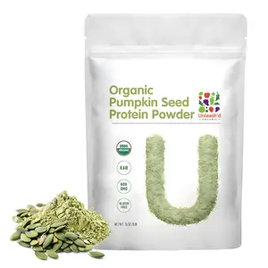 Organic Pumpkin Seed Protein Powder 16 oz Unleash'd Organic Enhances Immune System Function Organic Plant-Based Protein Powder No Artificial Sweeteners Non-GMO Vegan