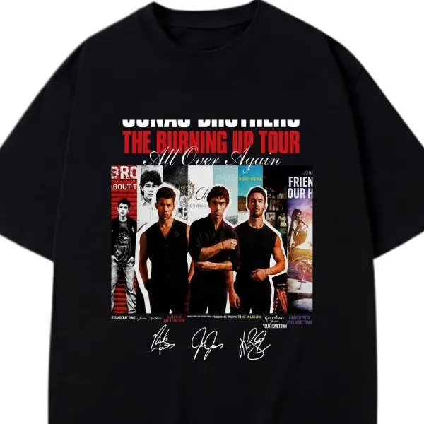 The Burning Up Tour Graphic Apparel, Pop Rock Trio T-Shirt Sweatshirt Hoodie, Vintage Concert Photo Design, Unisex Music Fan Clothing Gift
