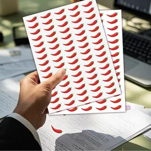 Pepper Warning Labels for Food Packaging, 2 Sheets/150 Pieces, Universal Spicy Indicator Stickers for Grocery Stores and Restaurants