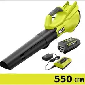 RYOBI 40V 120 MPH 550 CFM Cordless Battery Leaf Blower With 4.0 Ah Battery and Charger