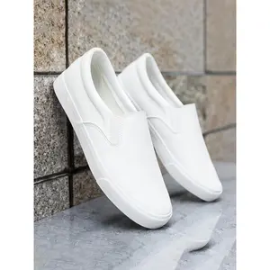 Men's  Casual Plain Round Toe Slip-on Shoes, Simple Lightweight Breathable Comfortable Shoes for Daily Footwear, Men's Sneakers, Summer Walking Shoes