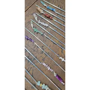 Wire Wrapped Crystal Hairsticks