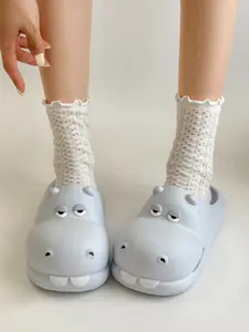 Cute Cartoon Hippo Slippers, Waterproof Durable, Lightweight Soft Sole, Multiple Colors Available, Home/parent-Child Fashion