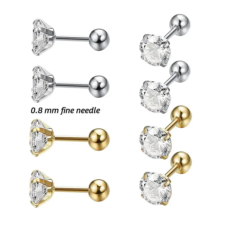 Fine Needle Stud Earrings Celestial Whispers Stud Earrings vintage earrings no piercing sensitiveskin earring nap earrings tiny earrings stackedlobeearrings sparkly earrings pushpin jewelry multiple noserings micro nosering