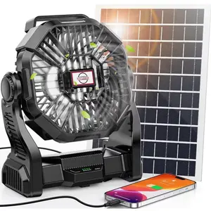 Solar Panel Fan 10W  / Rechargeable & Portable / Phone Charging Outlet