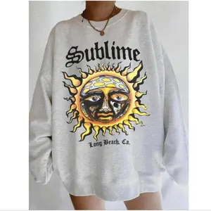 Sublime Crewneck Sweatshirt Sublime Sun Shirt Aesthetic Sweatshirt Sun Vintage Art Long Beach California T-Sh Hoodied Cl Hoodied Go-To Cotton Sweaters