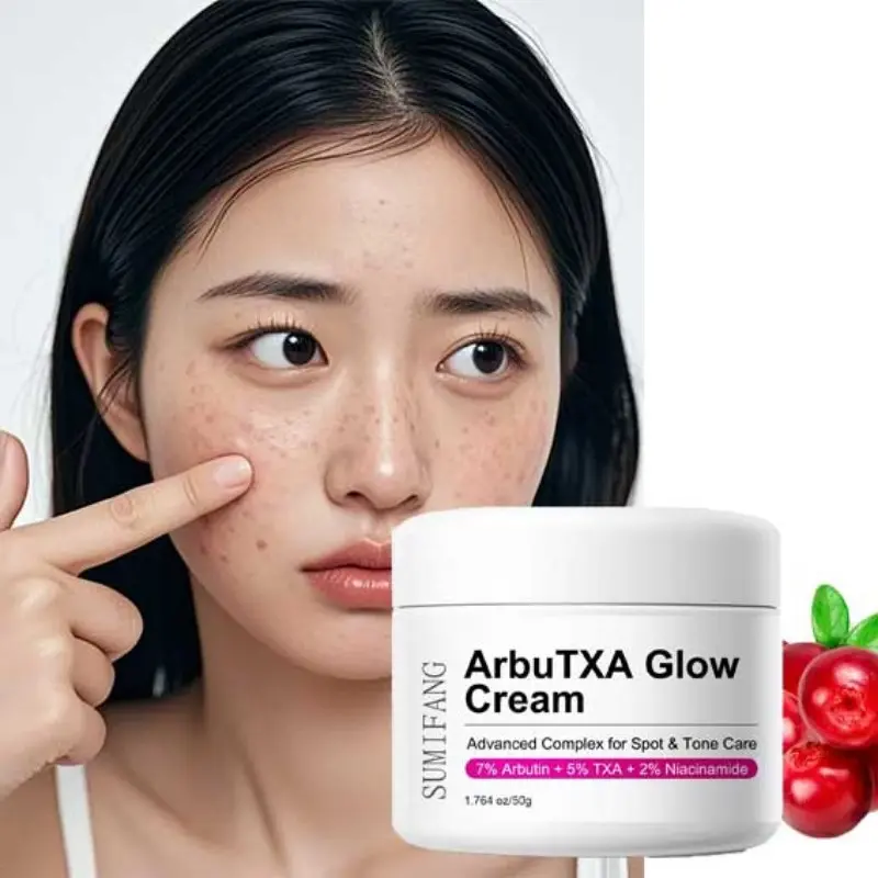 7% Arbutin + 5% Tranexamic Acid + 2% Niacinamide! Brightening and Spot-Fading Face Cream 50g Dark Spot Moisturizer Glow Skin | Fades blemishes and acne scars, evens out skin tone and dullness | Silky smooth texture, non-sticky