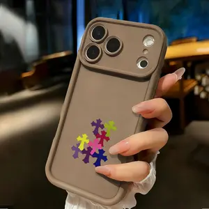 Colorful Contrast Cross Symbol Stacked Pattern TPU phone case for iPhone 17 Air 16 Pro Max 15 14 Plus 13 12 11 XR XS stylish camera protection Shockproof Anti Drop Durable Phone Case.