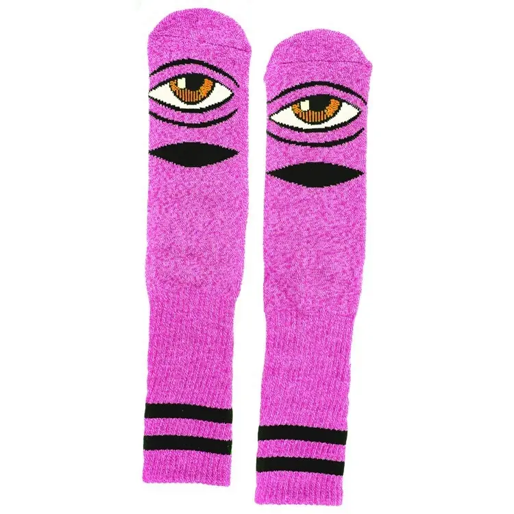Toy Machine Heather Sect Eye Sock - Men's Neon Pink Sock