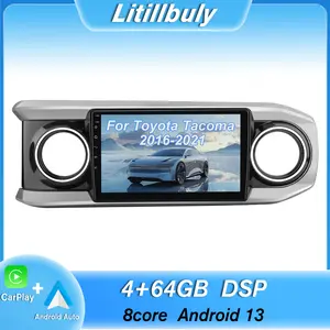 Car Stereo for Toyota Tacoma 2016-2021 touch screen has Android Auto Wireless Carplay, Bluetooth WIFI supports GPS Navigation