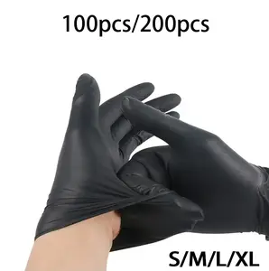 [SummerVibes]Durable Nitrile Gloves, Food Grade, Multipurpose for Kitchen Cleaning, Beauty, Tattoo, Hair Dyeing and Household Use