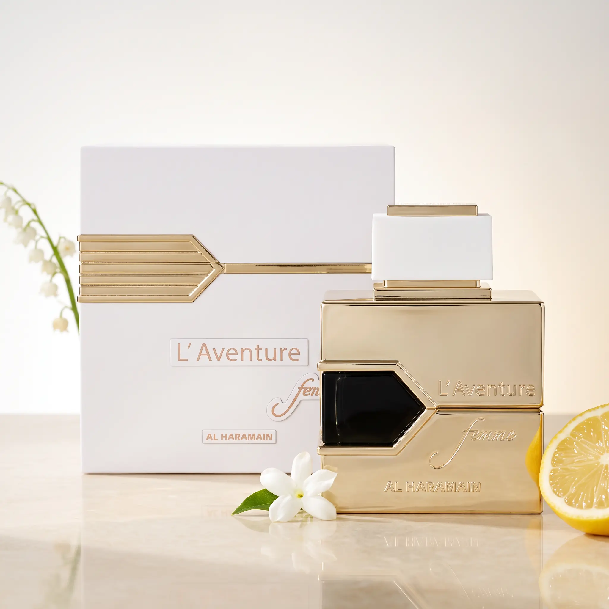 Al Haramain L'Aventure Femme3.33 oz EDP Spray Floral Citrus Sweet Fragrance with Pineapple Bergamot Rose Jasmine Amber Woody Notes Elegant Scent