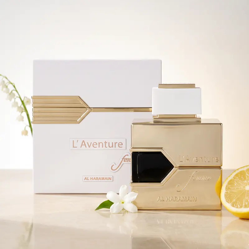 Al Haramain L'Aventure Femme3.33 oz EDP Spray Floral Citrus Sweet Fragrance with Pineapple Bergamot Rose Jasmine Amber Woody Notes Elegant Scent