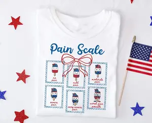 Pain Scale Nurse 4th of July Shirt, 4th of July Nurse, Patriotic Popsicle Pain Scale Shirt, Nurse Pain Assessment Shirt