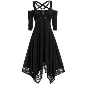 Forbidden Alchemy | Gabriela | Women's Elegant Gothic Dress | Dark, Detailed, Durable Casual Fit Womenswear Elegance