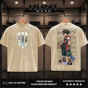 KINGDOM HEARTS SORA v2 Tshirt Unisex graphic tee 90s Fabric Fit Clothes Top Cotton, Menswear Top Black Casual Crewneck Shortsleeve Clothes Soft