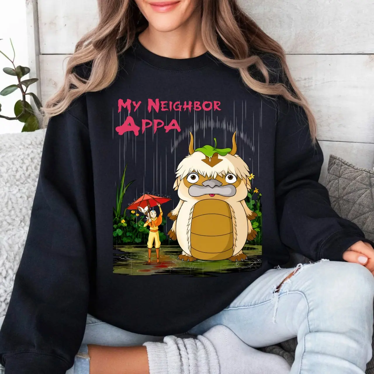 My Neighbor Appa Sweatshirt T-Shirt Hoodie, Last Airbender Anime TShirt, Unisex Anime Graphic Print Tee