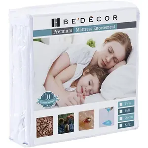 Zippered Queen Mattress Protector Cover for 10"-13" Depth Mattress,Fully Liquid Urine Pee Protection Breathable Incontinence Potty Training