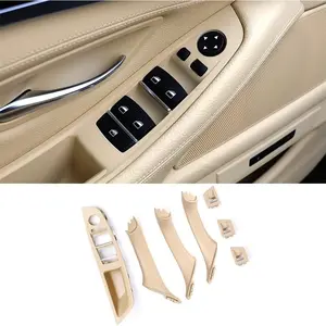 Car Door Handle Cover for BMW 5 Series F10 2011-2016 Interior Door Handles Replace Trim Cover 520i 528i 530i 535d 535i 550i (Beige)