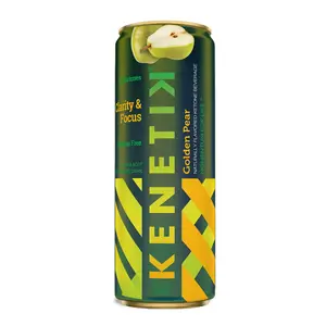 Limited Edition KENETIK Golden Pear - Caffeine-Free Focus Drink - Brain Fuel for Mental Clarity and Cognitive Endurance, Sugar-Free, Bioidentical Ketones (D-BHB), 12oz