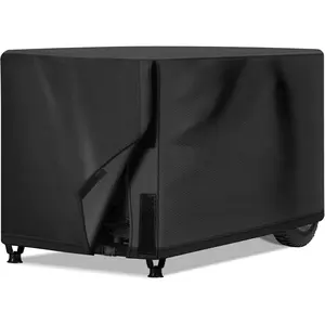 Universal Generator Cover - Weather/UV Resistant Cover 38 x 28 x 30 inch, for  Portable Generators 5500-15,000 Watt, Black