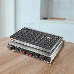 GARVEE 50PCS Commercial Mini Dutch Pancake Maker, Stainless Steel Mini Pancakes Maker Machine 1800W Electric Nonstick Mini Pancakes Machine