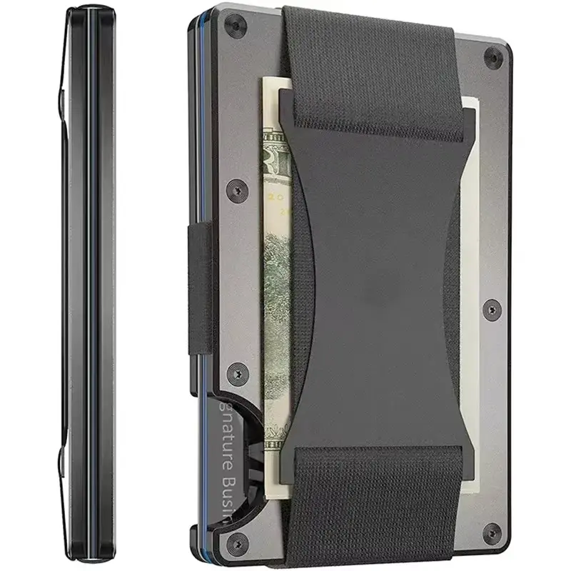 RFID Cashback Credit Card Holder Luxury Carbon Fiber Minimalist Slim Wallet Carteira for Men Cartera Tarjetero Hombre Does not apply