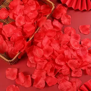 100/500pcs, artificial petals, artificial petals of wedding roses, artificial flowers and, fake petals of roses, wedding engagement and proposal for Valentine's Day supplies, Realistic Faux Flowers