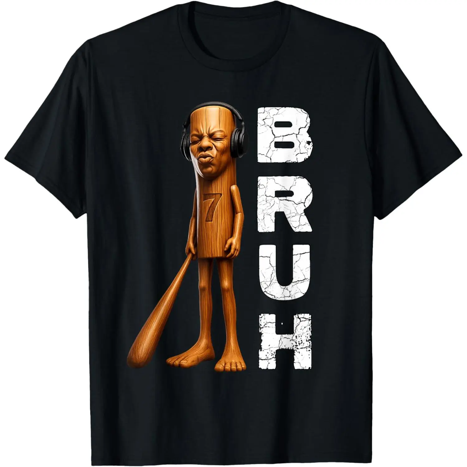 100% Cotton Funny Tung Tung Tung Speed Face Tuff Brainrot Meme T-Shirt