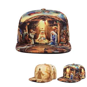 Men / Woman Adult Trucker Cap Jesus Pattern Printing Design Breathable Baseball Cap Outdoor Activity Adjustable Casual Wear Hats Travel Tourism Beach Holiday Hat