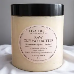 Liya Dejoi Organics Raw Cupuacu Butter 100% Pure Organic Unrefined Amazonian Botanical Hair & Skin Care Ultra Softening