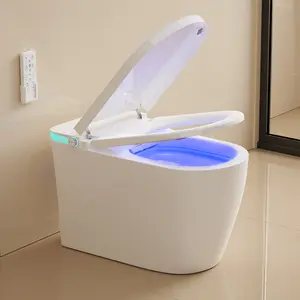 Auto-Lid Smart Toilet, Hands-Free Operation with Smart Remote and Foot Sensor, Built-in Washer with Multiple Cleaning Modes and Auto-Cleaning Nozzle, Instant Hot Water Supply, Tankless Design, 110V US Plug, Suitable for Everyone
